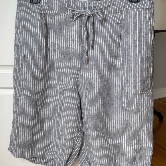 Chico’s size 0.5 women’s 6 100% linen shorts with drawstring - Picture 2 of 16